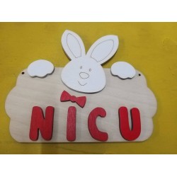 Decoratiune Iepuras cu nume