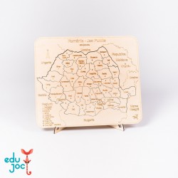 Puzzle Harta Romaniei cu Judete - natur