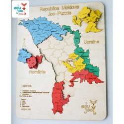 Puzzle Harta R. Moldova cu umbre